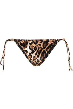Vetements Leopard-print velour bikini bottoms