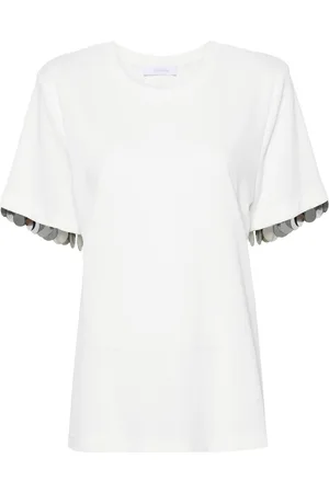 Paco rabanne Paillette-embellished crepe T-shirt