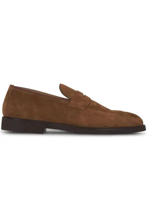 Brunello Cucinelli Penny-slot suede loafers