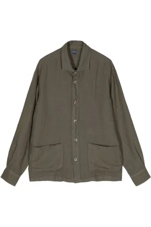 FEDELI Button-up linen shirt