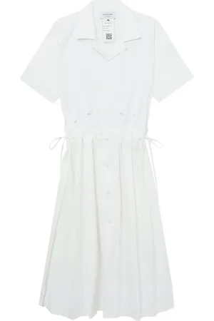 Marine Serre Embroidered cotton midi dress