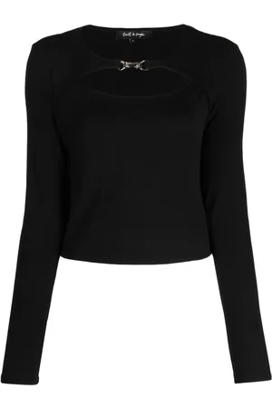 tout a coup Buckle-detail cut-out cropped top