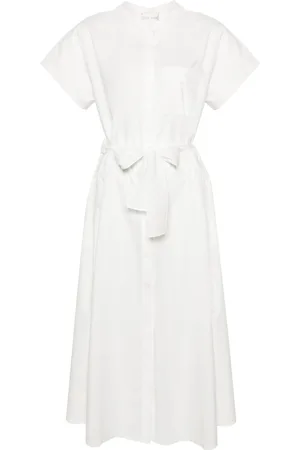 FORTE FORTE Band-collar shirt maxi dress