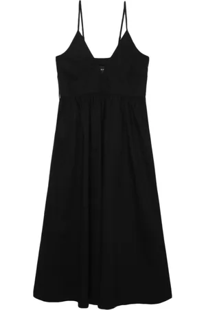 Herskind Miranda tie-detail cotton midi dress