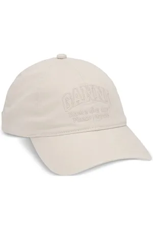 Ganni Logo-embroidered cotton cap