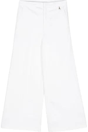 Patrizia Pepe Logo-charm wide-leg trousers