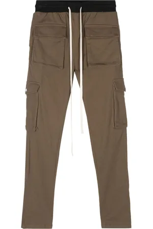 MOUTY Logo-embroidered drawstring cargo trousers
