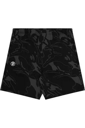 A Bathing Ape Logo-print jacquard shorts