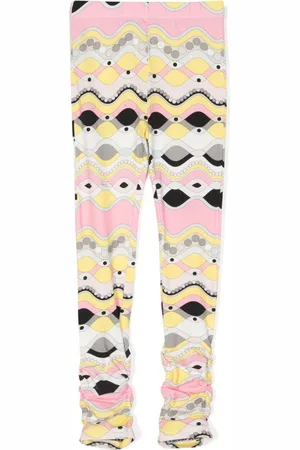 PUCCI Junior Geometric-print cotton-blend leggings