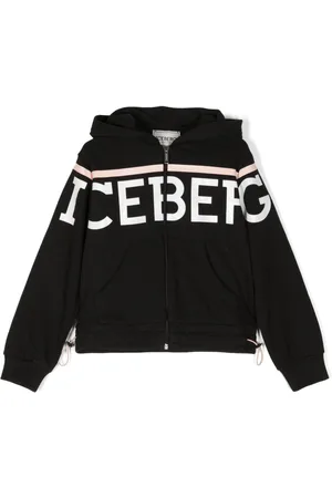 Iceberg Logo-print zip-up hoodie