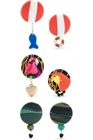 AMIR SLAMA 3 pair earring set