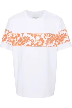 Maison Kitsuné Floral-print cotton T-shirt