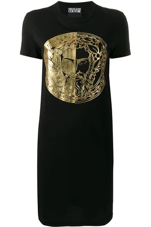 VERSACE Foil-print T-shirt dress