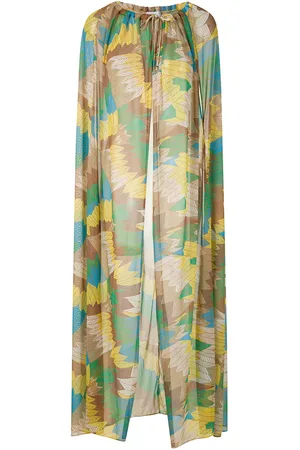 AMIR SLAMA Sheer cape dress