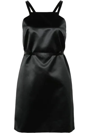 Patou Belted satin mini dress