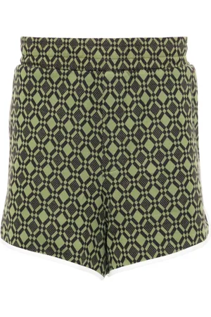 WALES BONNER Geometric-patterned jersey shorts