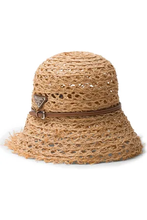 Prada Enamel-triangle logo bucket hat