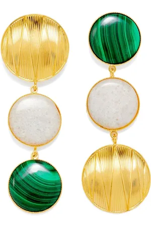 Destree Drop-design double-stone earrings