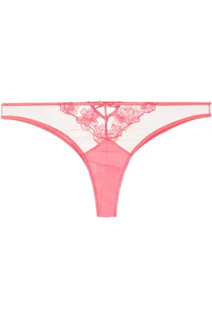 FLEUR DU MAL Petal embroidered cheeky briefs