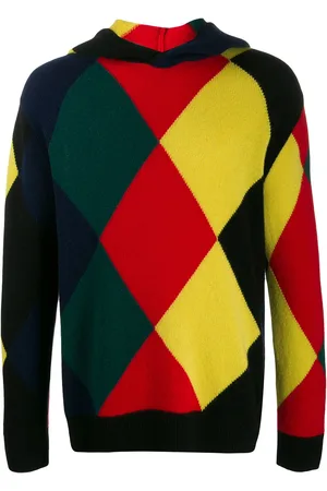 PRINGLE OF SCOTLAND Reissued diamond knit hoodie