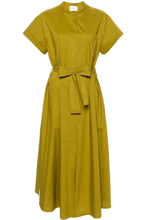 FORTE FORTE Band-collar shirt maxi dress