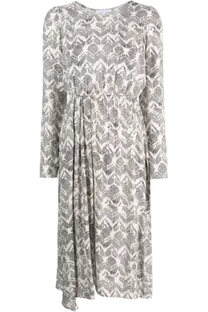 Patrizia Pepe Zebra-print elasticated-waist midi dress