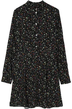Paul Smith Floral-print stripe-detail dress