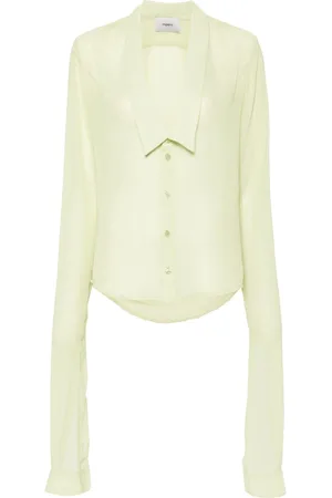 COPERNI Semi-sheer open-collar shirt