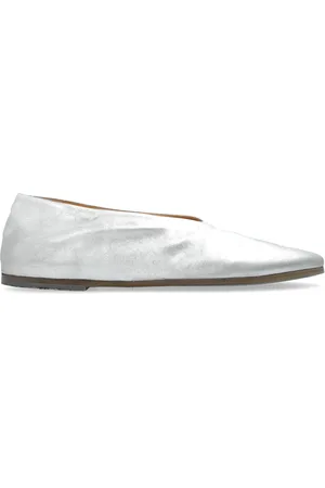 MARSÈLL Pointed-toe leather ballerina shoes