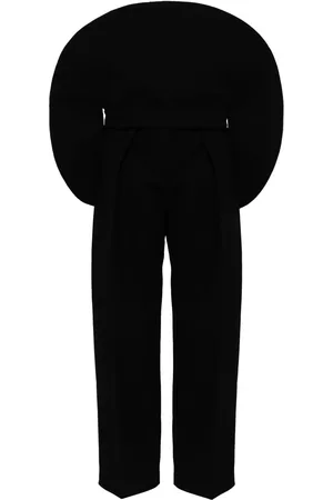 Jacquemus Oversized-appliqué straight-leg trousers