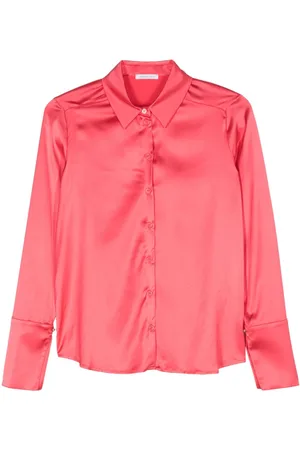 Patrizia Pepe Spread-collar satin shirt
