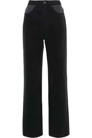ROTATE Two-tone tapered jeans