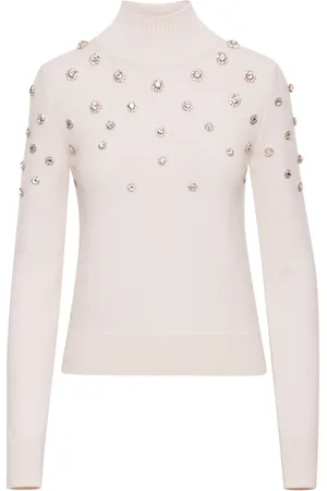 Oscar de la Renta Crystal-embellishment turtleneck top