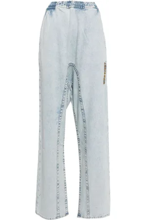 Y / PROJECT Wide-leg organic cotton jeans