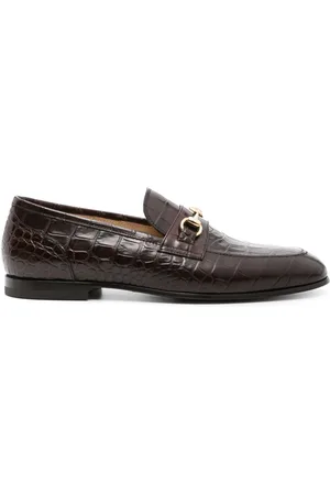 Scarosso Alessandro embossed-crocodile loafers