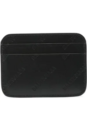 Balenciaga Logo-debossed leather cardholder