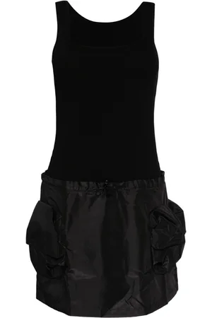 JNBY Contrasting-fabrics sleeveless minidress
