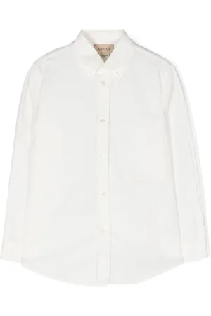 Gucci Logo-embroidered poplin shirt