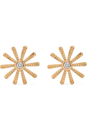 HARWELL GODFREY 18kt yellow Tiny Sunflower diamond earrings stud