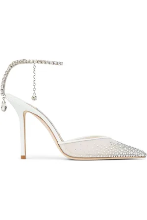 Jimmy Choo 100mm Saeda crystal-embellished pumps