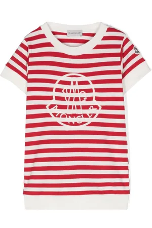 Moncler Logo-embroidered striped T-shirt