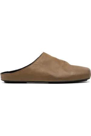 UMA WANG Square-toe leather mules