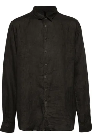 POÈME BOHÉMIEN Classic-collar linen shirt