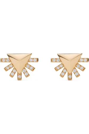 HARWELL GODFREY 18kt yellow Sunburst diamond stud earrings