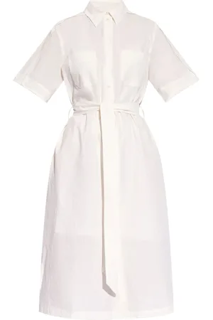 Maison Kitsuné Belted cotton shirtdress