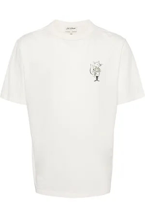 Café Kitsuné Fox-print cotton T-shirt