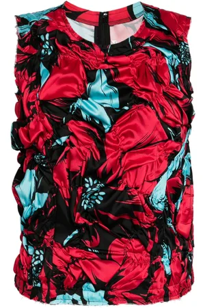 Comme des Garçons Ruched satin top