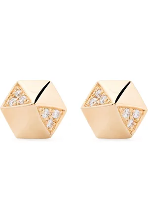 HARWELL GODFREY 18kt yellow Pyramid diamond stud earrings