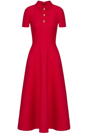 VALENTINO GARAVANI Short-sleeve polo-collar maxi dress