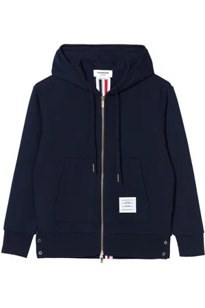 Thom Browne RWB-stripe cotton hoodie